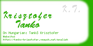 krisztofer tanko business card