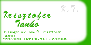 krisztofer tanko business card
